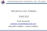 Mecânica dos Sólidos EME302