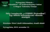 Nyíregyházi Főiskola –  Társadalom – és Kultúratudományi Intézet A Magyar Tudomány Ünnepe