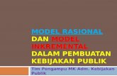 Model rasional dan model inkremental dalam pembuatan kebijakan publik