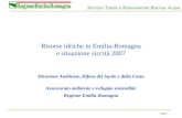 Risorse idriche in Emilia-Romagna e situazione siccità 2007