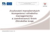 Zvyšování manažerských kompetencí středního managementu  a zaměstnanců firem  Zlínského kraje