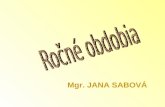 Mgr. JANA SABOVÁ