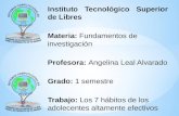 Instituto Tecnológico Superior de Libres Materia:  Fundamentos de investigación