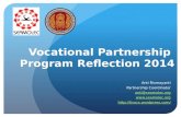 Vocational Partnership  Program  Reflection 2014