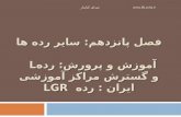 فصل پانزدهم: سایر رده ها آموزش و پرورش :  رده L  و گسترش مراکز آموزشی ایران : رده   LGR