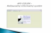 APV  GOLEM –  Reštauračný  informačný systém