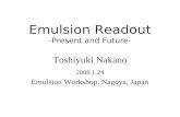 Emulsion Readout - Present and Future-