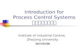 Introduction for Process Control Systems 过程控制系统概论