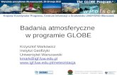 Badania atmosferyczne  w programie GLOBE