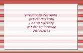 Promocja Zdrowia  w Przedszkolu Leśne Skrzaty w Przeźmierowie 2012/2013