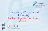 Inspecting Work-based Learning Arolygu Hyfforddiant yn y Gwaith