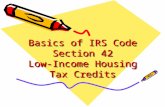 Basics of IRS Code Section 42 Low-Income Housing Tax Credits
