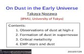 On Dust in the Early Universe