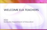 WELCOME ELA TEACHERS
