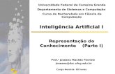 Inteligência Artificial I Representação do Conhecimento    (Parte I)