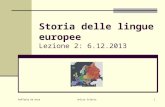 Storia delle lingue europee Lezione 2: 6.12.2013