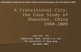 A Transitional City: the Case Study of Shenzhen, China 1980-2005