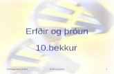 Erfðir og þróun