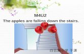 M4U2  The apples are falling down the stairs.