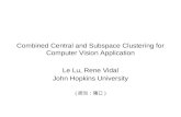 Combined Central and Subspace Clustering for Computer Vision Application