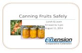 Canning Fruits Safely