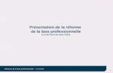 Présentation de la réforme  de la taxe professionnelle (Loi de finances pour 2010)