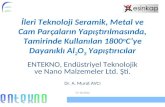 ENTEKNO, Endüstriyel Teknolojik ve  Nano  Malzemeler Ltd. Şti. Dr. A. Murat AVCI 17.10.2012