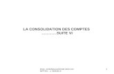 LA CONSOLIDATION DES COMPTES  …………SUITE VI