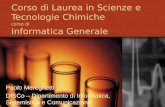 Corso di Laurea in Scienze e Tecnologie Chimiche corso di Informatica Generale