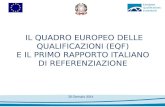 IL QUADRO EUROPEO DELLE QUALIFICAZIONI (EQF)  E IL PRIMO RAPPORTO ITALIANO  DI  REFERENZIAZIONE