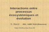 Interactions entre processus écosystémiques et évolution