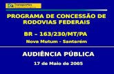 PROGRAMA DE CONCESSÃO DE RODOVIAS FEDERAIS BR – 163/230/MT/PA