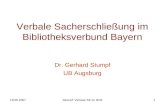 Verbale Sacherschließung im Bibliotheksverbund Bayern