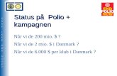 Status på  Polio + kampagnen