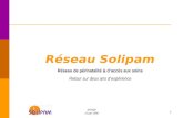 Réseau Solipam Réseau de périnatalité & d’accès aux soins Retour sur deux ans d’expérience