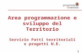 Area programmazione e sviluppo del Territorio Servizio Patti territoriali e progetti U.E.
