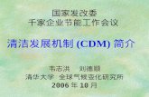 国家发改委 千家企业节能工作会议 清洁发展机制 (CDM) 简介