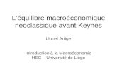 La macroéconomie avant Keynes