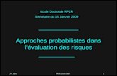___________ Approches probabilistes dans l’évaluation des risques __________ 
