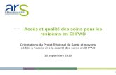 Accès et qualité des soins pour les résidents en EHPAD