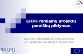 ERPF remiamų projektų paraiškų pildymas