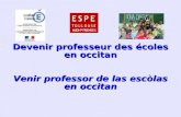 Devenir professeur  des  écoles  en  occitan Venir  professor de  las escòlas  en  occitan