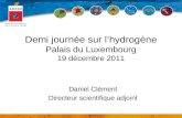Demi journée sur l’hydrogène Palais du Luxembourg 19 décembre 2011