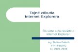 Tajné zákutia Internet Explorera