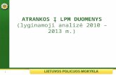 ATRANKOS Į LPM DUOMENYS (lyginamoji analizė 2010 – 2013 m.)