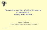 Simulations of the AGATA Response to Relativistic Heavy Ions Beams
