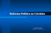 Reforma Política en Córdoba