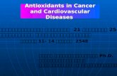 Antioxidants in Cancer and Cardiovascular Diseases