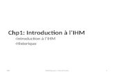 Chp1: Introduction à l’IHM - Introduction à l’IHM - Historique