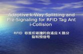 Adaptive k-Way Splitting and Pre-Signaling for RFID Tag Anti-Collision